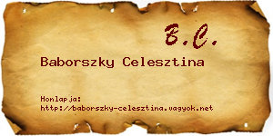 Baborszky Celesztina névjegykártya