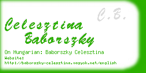 celesztina baborszky business card